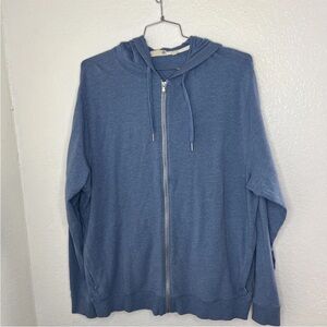 Tasc Performance Jacket Mens XLarge Blue Full Zip Organic Cotton Bamboo Stretch